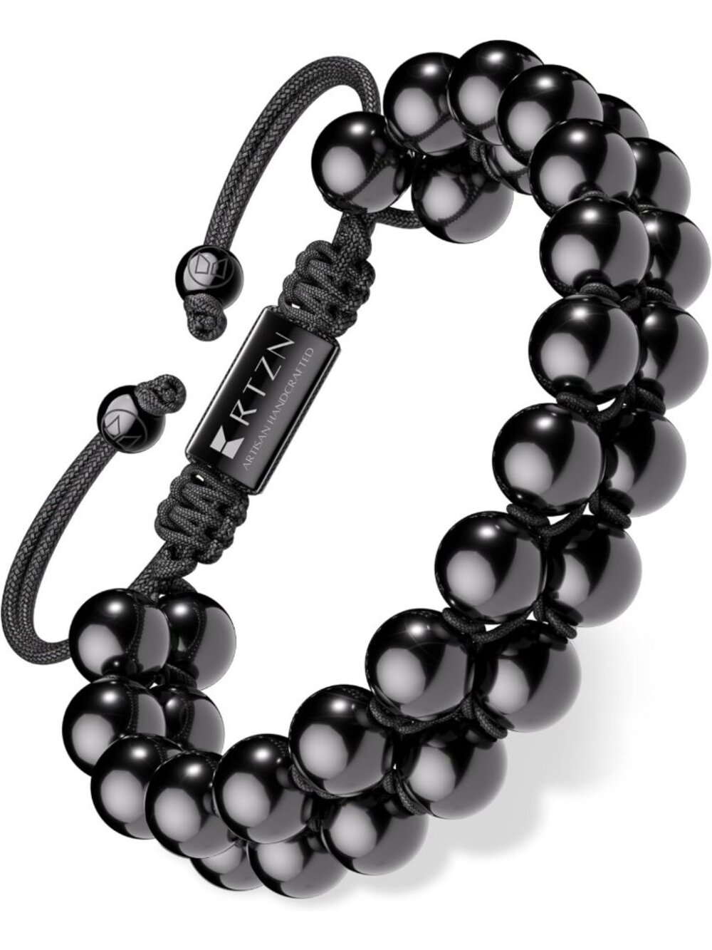 Handcrafted Black Tourmaline Bracelet for Men - Adjustable 8MM Beaded Jewelry